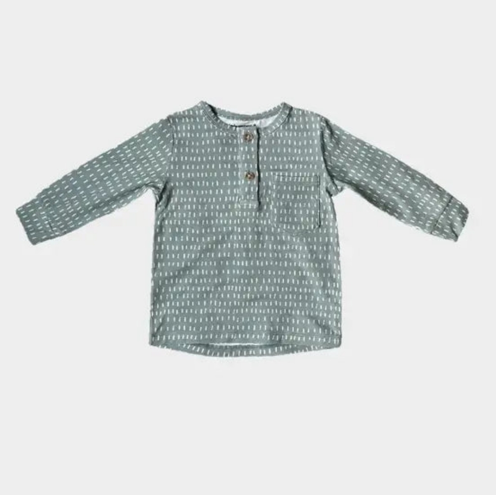 Babysprouts Bamboo Dash Long Sleeve Henley Top